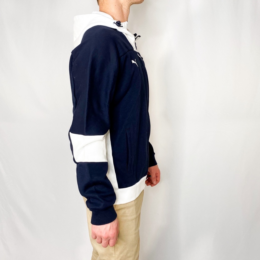 PUMA BMW Motorsport Blue Zipper Hooded Sweater - Picture 3 of 7